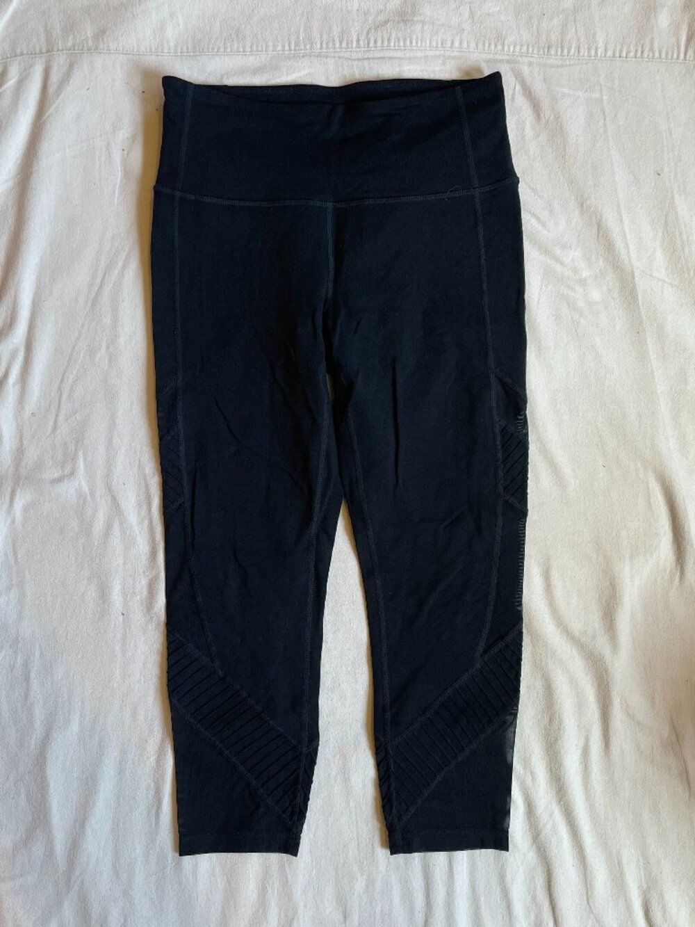 Athleta Black High-Waist Seam Detail Leggings Women’s S